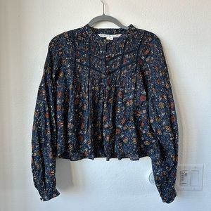 Veronica Beard Button Floral Blouse - 10
